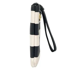 Betsey Johnson Signature Black & White Striped Luv Betsey Crossbody Wristlet thumbnail 8