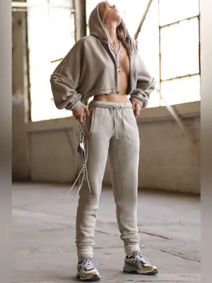 Joah Brown Women's Empire Joggers High Rise Gray Size M / L thumbnail 12