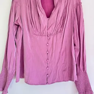 SCARLET DARKNESS Women Renaissance Retro Shirt Lantern Sleeves Top Size L Purple thumbnail 2