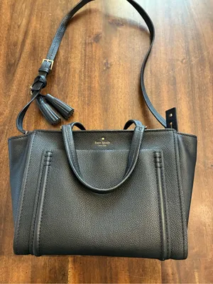 Kate Spade Black Satchel Bag Purse Orchard Street Dillon Tassel Crossbody thumbnail 1