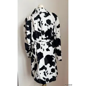 Vintage VTG Union Made Faux Fur Cow Print Coat thumbnail 2
