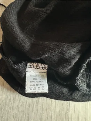 Bear Dance Strapless Ruffle Crop Top Black Size Large NWT thumbnail 6