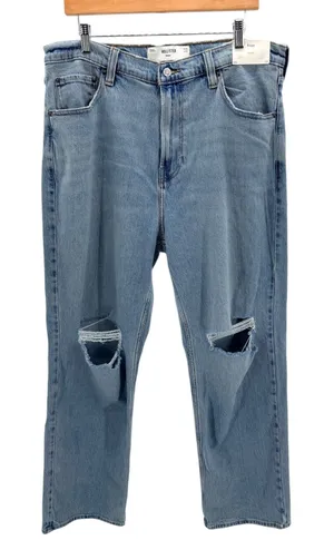 Hollister Baggy Jeans Stretch Distressed Light Wash Denim Men's 36 X 32 New thumbnail 1
