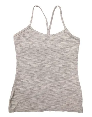 Women's Heather Gray Power Y Tank Top size 10 Yoga Gym thumbnail 1