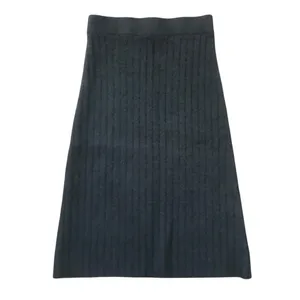 Quince Mongolian Black Cashmere Ribbed Women’s Midi Skirt Size Medium NWOT thumbnail 5