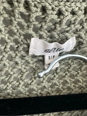 Aerie Olive Green Knitted Cropped Pullover thumbnail 4