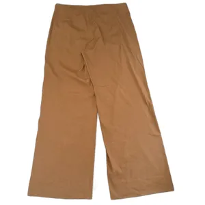 Vince High Waist Straight Leg Pant in Pecan Tan Linen Blend Minimal Plus Size 14 thumbnail 3