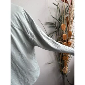 Lululemon Back in Action Long Sleeve Shirt Sage Green‎ Relaxed Fit Size 10 flaw thumbnail 5