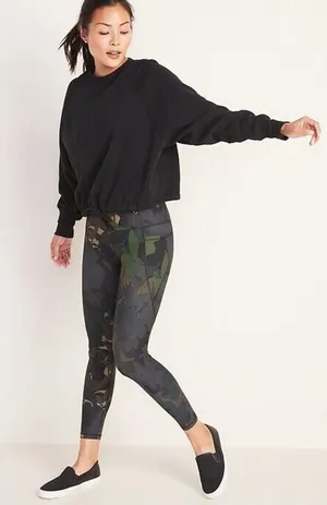 Old Navy Active XL Sweatshirt Loose‎ Dolman Sleeve Drawstring Hem Black Jack thumbnail 1