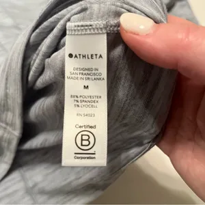Athleta Womens Size Medium Blue Grey Gray Dolman Long Sleeve Athletic Shirt Top‎ thumbnail 3