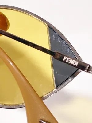 Fendi Ff0342/S‎ B1zho Silver Grey Beige Yellow Cat Eye Sunglasses thumbnail 3