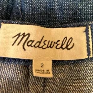 Madewell Women's Blue Denim Back Zip Closure A-Line Flare Mini Jean Skirt Size 2 thumbnail 4