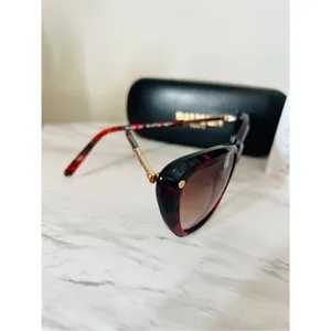 BALMAIN 56mm Modified Cat Eye Sunglasses, Polarized, Designer, Red Tortoise, NWT thumbnail 13