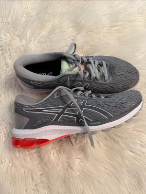 ASICS Women’s Gray Running Shoes with Mint and Coral Accents size 10 thumbnail 8
