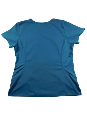 Healing Hands Purple Label Yoga V-Neck Scrub Top Teal XL thumbnail 2
