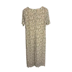 Helene Blake Maxi Dress Cream Floral Pleated Lined Cottage 90s Wedding Party 16W thumbnail 6