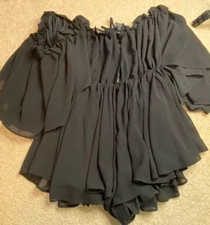 Michael Costello Revolve  Black Romper thumbnail 5