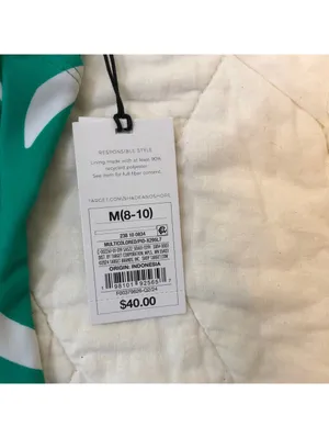 Shade & Shore NWT Women's One Piece Swimsuit Green White Leaf Shirred M (8/10) thumbnail 8
