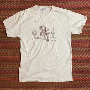 Vintage White Arizona Studded Tourist Cactus Tee thumbnail 1