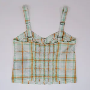 Y2K Harley Davidson Bustier Pearl Snap Plaid Tank Top thumbnail 5