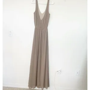 NEW Show Me Your MuMu Maxi DRESS SMALL beige OPEN BACK bridesmaid prom thumbnail 5
