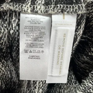 Lou & Grey Plaid Sweater Dress Academia Button‎ Cardigan Women Black White L NWT thumbnail 4