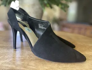 NWOT Jones New York Signature Collection Black Suede Heels Chloe Size 9M thumbnail 1