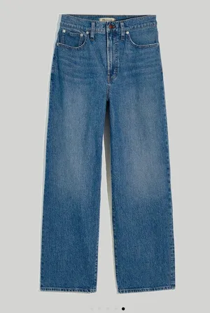 NWT Madewell The Perfect Vintage Crop Jeans Blue Raw Hem High Rise 26 Sold Out! thumbnail 4