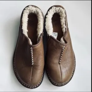 UGG Bettey 1928 Shearling Lined Brown Leather Tan Slip-On Shoes Size 7 thumbnail 6