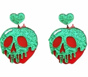 Poison Apple Red and Green Earrings thumbnail 1