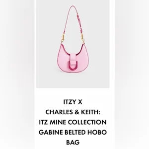 CHARLES & KEITH’s Limited-edition collaboration ITZY Gabine hobo saddle bag. thumbnail 2