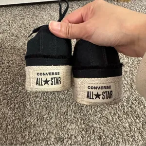 Converse All Star Espadrille Platform Shoes Size 6 in Black thumbnail 9