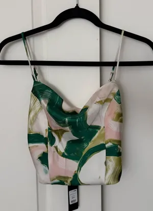 FashioNova Silk Crop Corset Top thumbnail 1