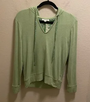 Roller Rabbit Green Lena Ribbed Long Sleeve Hoodie Size Small thumbnail 1