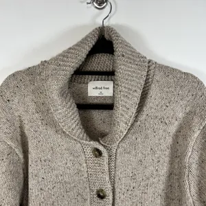 Aritzia Wilfred Free Button Up‎ Grandpa Cardigan Wool Blend Tan Women's Sz 2XS thumbnail 3