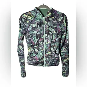 Lululemon Reversible Find Your Bliss Jacket Iridescent Multi Green‎ Size 4 thumbnail 3