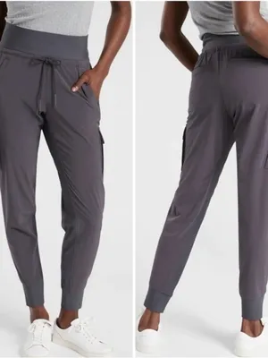 Athleta Dark Gray Women's Cargo Jogger Pants thumbnail 2