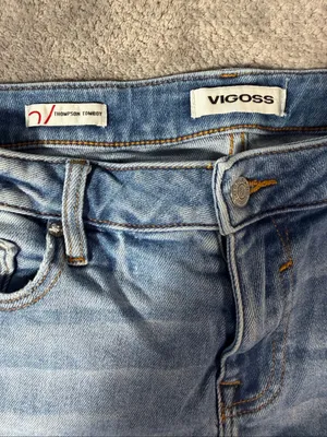 VIGOSS Thompson Tomboy Jeans Sz 31 Light Wash Slim Straight Leg Mid Rise Stretch thumbnail 3