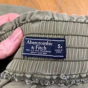 Abercrombie and Fitch Olive Green Jogger Pants‎ Smocked Waist Women Size Small thumbnail 8