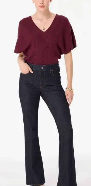 White House Black Market High Rise Flare Jeans Women’s Size 0 thumbnail 1