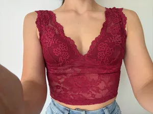 Shein Burgundy Lace Tank Too thumbnail 2