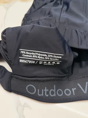 Outdoor Voices Black Zip Front Mesh‎ Sports Bra - XS thumbnail 3