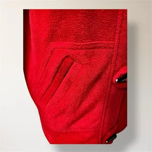 Dressbarn L Red Fleece Toggle Button Jacket Mock Neck Pockets‎ Cozy Outerwear thumbnail 7