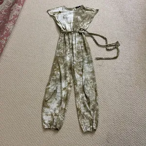 Lulus 100% Cotton Olive Green Tie-Dye Short Sleeve Jumpsuit thumbnail 7