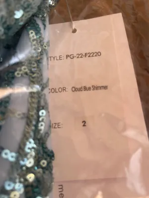 Blue Shimmer Prom Dress thumbnail 3