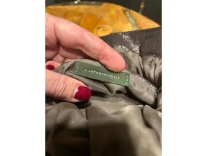Anthropologie Brown shiny Clutch Bag, Hinge closure thumbnail 4