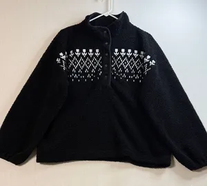 LOFT Black and White Patterned Sherpa thumbnail 1