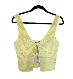 Princess Polly Little Lambs Lace Top In Lemon thumbnail 3