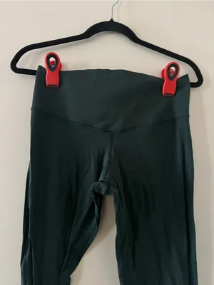 Offline by Aerie Dark Forest Green High Waisted Leggings Large Crossover thumbnail 2
