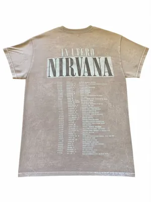 Nirvana In Utero Graphic Tee Size Small Vintage Wash Grunge Band Shirt thumbnail 2